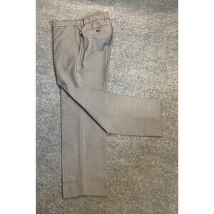 Banana Republic Men's Standard Fit Dress Pants Gray Check Button Zip Pockets